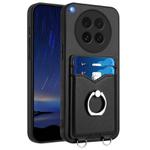 For OPPO Find X8s R20 Ring Card Holder Phone Case(Black)