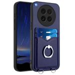 For OPPO Find X8s R20 Ring Card Holder Phone Case(Blue)