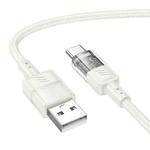 hoco U129 Spirit 1.2m 3A USB to USB-C / Type-C Transparent Charging Data Cable(Beige)