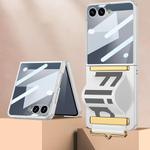 For Samsung Galaxy Z Flip7 5G GKK Integrated Ultra-thin Wristband Holder Phone Case(Silver)