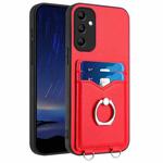 For Samsung Galaxy A14 5G R20 Ring Card Holder Phone Case(Red)