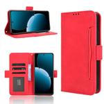 For Huawei Enjoy 80 4G Skin Feel Calf Texture Card Slots Leather Phone Case(Red)