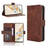 For Honor X60 5G / X9C Smart Skin Feel Calf Texture Card Slots Leather Phone Case(Brown)