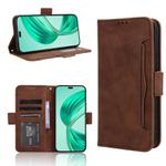 For Honor X8c 4G Skin Feel Calf Texture Card Slots Leather Phone Case(Brown)