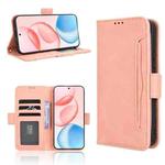 For Honor 400 Skin Feel Calf Texture Card Slots Leather Phone Case(Pink)
