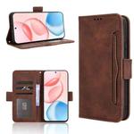 For Honor 400 Skin Feel Calf Texture Card Slots Leather Phone Case(Brown)