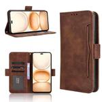 For Honor Power 5G Skin Feel Calf Texture Card Slots Leather Phone Case(Brown)