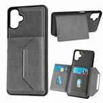 For Samsung Galaxy A06 4G / 5G Solid Color Metal Buckle Card Slots Bag Phone Case(Grey)