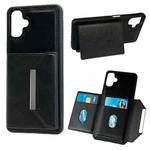 For Samsung Galaxy A06 4G / 5G Solid Color Metal Buckle Card Slots Bag Phone Case(Black)