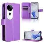 For vivo S19 Pro 5G / V40 5G Diamond Texture Leather Phone Case(Purple)