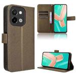 For vivo Y28 4G Diamond Texture Leather Phone Case(Brown)