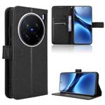 For vivo X200 Pro 5G Diamond Texture Leather Phone Case(Black)