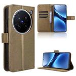 For vivo X200 Pro 5G Diamond Texture Leather Phone Case(Brown)