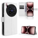 For vivo X200 Ultra 5G Diamond Texture Leather Phone Case(White)