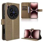 For vivo X200 Ultra 5G Diamond Texture Leather Phone Case(Brown)
