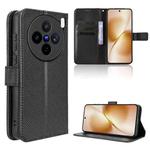For vivo X200s 5G Diamond Texture Leather Phone Case(Black)