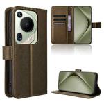 For Huawei Pura 70 Ultra Diamond Texture Leather Phone Case(Brown)