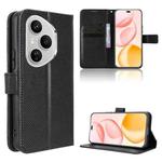 For Honor 400 Pro Global 160.8mm Diamond Texture Leather Phone Case(Black)