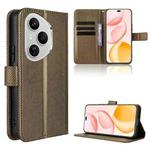 For Honor 400 Pro Global 160.8mm Diamond Texture Leather Phone Case(Brown)