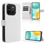 For Honor X6c 4G Diamond Texture Leather Phone Case(White)
