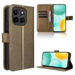 For Honor X6c 4G Diamond Texture Leather Phone Case(Brown)