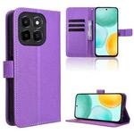 For Honor X6c 4G Diamond Texture Leather Phone Case(Purple)