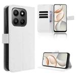 For Honor 400 Smart 5G Diamond Texture Leather Phone Case(White)