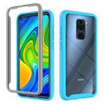 For Xiaomi Redmi Note 9 Starry Sky Solid Color Series Shockproof PC + TPU Protective Case (Baby Blue)