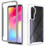 For Xiaomi Note 10 Lite Starry Sky Solid Color Series Shockproof PC + TPU Protective Case (White)