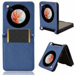 For ZTE nubia Flip / Libero Flip Diamond Texture Leather Phone Case(Blue)