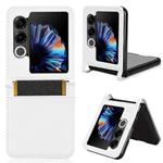 For ZTE nubia Flip2 Diamond Texture Leather Phone Case(White)