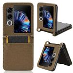 For ZTE nubia Flip2 Diamond Texture Leather Phone Case(Brown)