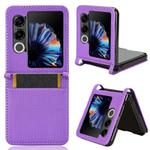 For ZTE nubia Flip2 Diamond Texture Leather Phone Case(Purple)