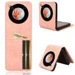 For ZTE nubia Flip / Libero Flip Skin Feel Card Slot Leather Phone Case(Pink)