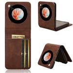 For ZTE nubia Flip / Libero Flip Skin Feel Card Slot Leather Phone Case(Brown)