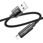 hoco U125 Benefit 1.2m USB to 8 Pin Charging Data Cable with Display(Black)