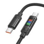 hoco U126 Lantern 1.2m 100W Type-C to Type-C Fast Charging Data Cable(Black)