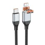 hoco U128 Viking 2 in 1 1.2m USB & Type-C to Type-C Fast Charging Data Cable(Black)