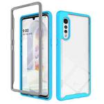 For LG Velvet Starry Sky Solid Color Series Shockproof PC + TPU Protective Case (Baby Blue)
