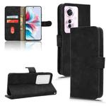 For OPPO Reno11 PJH110 Skin Feel Magnetic Flip Leather Phone Case(Black)