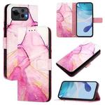For Asus Zenfone 12 Ultra PT003 Marble Pattern Flip Leather Phone Case(Pink Purple Gold)