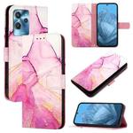 For Oukitel C32 PT003 Marble Pattern Flip Leather Phone Case(Pink Purple Gold)