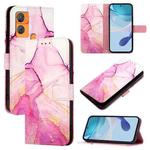 For Oukitel C33 PT003 Marble Pattern Flip Leather Phone Case(Pink Purple Gold)