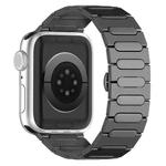 For Apple Watch SE 2023 44mm Oval Butterfly Buckle Titanium Alloy Watch Band(Grey)