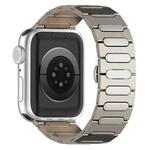 For Apple Watch Series 8 45mm Oval Butterfly Buckle Titanium Alloy Watch Band(Titanium)