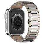 For Apple Watch SE 2022 44mm Oval Butterfly Buckle Titanium Alloy Watch Band(Titanium)