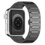 For Apple Watch SE 44mm Oval Butterfly Buckle Titanium Alloy Watch Band(Grey)