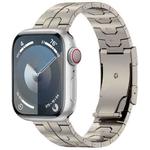 For Apple Watch SE 2023 44mm Turtle Buckle Titanium Alloy Watch Band(Titanium)