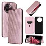 For vivo V30e Carbon Fiber Texture Flip Leather Phone Case(Pink)
