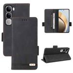 For vivo V40 Lite 5G / Y300 5G IDN Magnetic Clasp Leather Phone Case(Black)